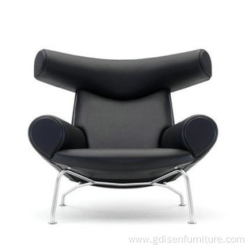 Contemporary Italian Leather Comfort Single OX Living Chair